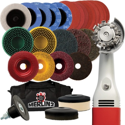 Elektrická mini-brúska MERLIN2 Nick AGAR s reguláciou otáčok-Maxi výbava