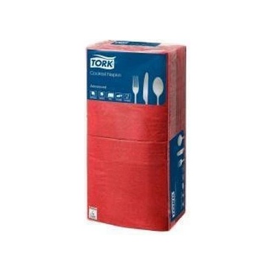 TORK papírové ubrousky 2V červené 200ks 24x24cm