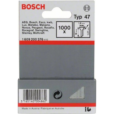 Bosch Accessories 1609200376 Hřebíky do sponkovačky Typ 47 Vnější délka 16 mm 1000 ks – Zbozi.Blesk.cz