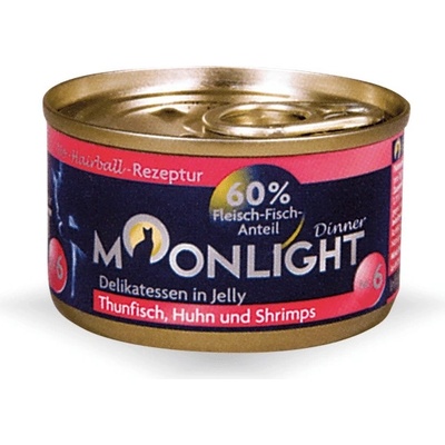 Moonlight Dinner mohou Nr. 6 tuňák kuřecí maso a krevety v želé 12 x 80 g