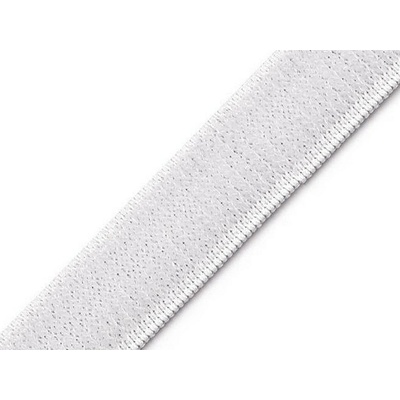 Suchý zip plyš šíře 20 mm elastický, střední, 1 bílá