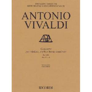 Concerto for Violin, Strings and Basso Continuo - Rv216, Op. 6 No. 4: Critical Edition Score | Alessandro Borin, Antonio Vivaldi (ISBN: 9788881920228)