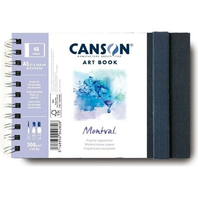 Canson Art Book Montval Skicár v pevnej krúžkovej väzbe A5 CP 300 g 24 listov