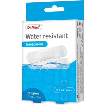 Dr. Max Water resistant Transparent 19 mm x 72 mm náplast 20 ks