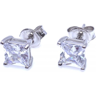 Jan Kos jewellery stříbrné náušnice s bílým kamenem 12119828