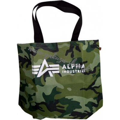 Alpha Industries Shopping bag nákupná taška olive camo, zelený maskáč