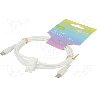 Goobay 77743 USB 2.0 USB C vidlice z obou stran 1,5m bílý