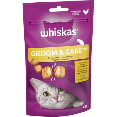 Whiskas Snacks Groom & Care kuřecí 8 x 45 g