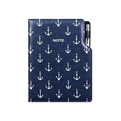 Notes DESIGN B5 linkovaný modrý námořník kotvy