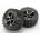 Traxxas Tires and wheels, assembled, glued (Gemini black chrome whee, TRX7174A (TRX7174A)