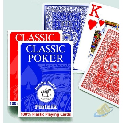 Piatnik Poker Plastic 100% Jumbo Index – Zboží Dáma