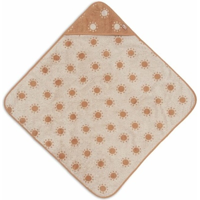 Jollein Osuška s kapucí froté 75x75 cm Jacquard Sun