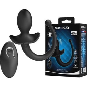  Вибриращ анален плъг с опашка и дистанционно, 6, 3см. - Mr Play Butt Plug (D-246057)