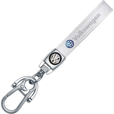 Prívesok na kľúče VOLKSWAGEN biela koža