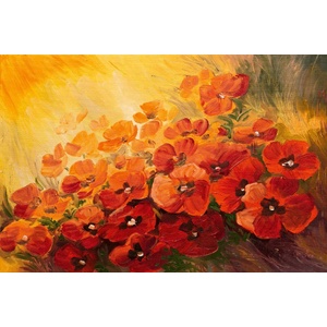 DIMEX ART Флизелинов фототапет картина - илюстрация с макове 375 x 250 см
