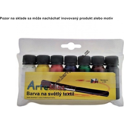 Farba na textil sada 7 ks 12 g lesklá