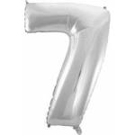 GoDan Foil balloon Number 7, silver, 92 cm KK