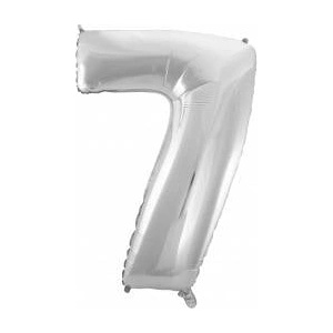 GoDan Foil balloon Number 7, silver, 92 cm KK