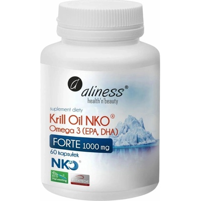 Aliness Krill Oil NKO Omega 3 1000 mg FORTE with Astaxanthin 60 kapsúl