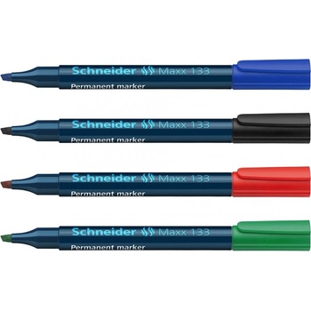 Schneider Перманентен маркер със скосен връх Schneider 133 червен
