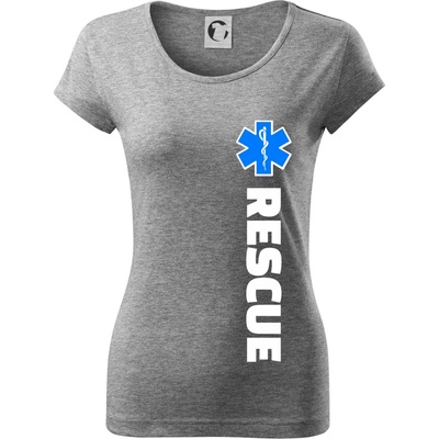 Rescue pre záchranárov Pure dámske tričko Tmavosivý melír
