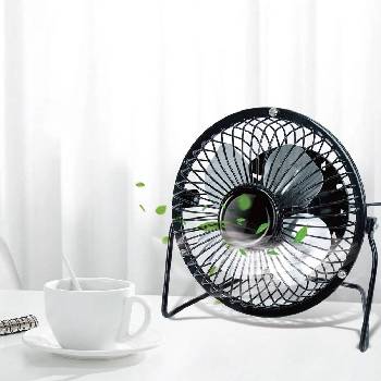 Image 1 of Малък настолен usb вентилатор с метална перка и стойка (1204325)