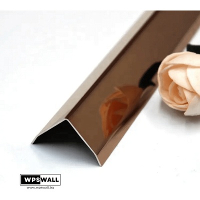 8К Огледална Г-Образна Декоративна Стоманена Лайстна | Цвят: Розово Злато | 15*15мм, 25*25мм 2500мм