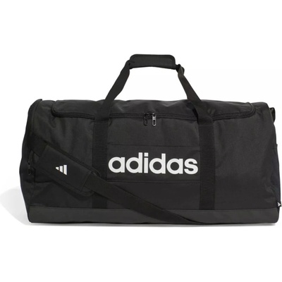adidas Linear Duffel L BLACK/BLACK/WHITE Černá 65 L – Zboží Dáma