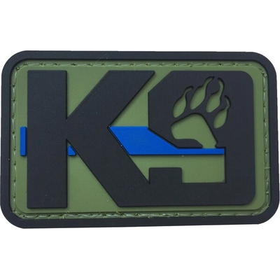 WARAGOD K9 Paw PVC nášivka, zelená
