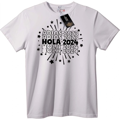 NOONEBRAND Тениска Сбогом 2023, Здравей 2024 - S, Black