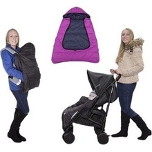 CuddleCo Comfi-Cape do kočíka/autosedačky/nosič 2v1 25x12cm čierny/fuchsia