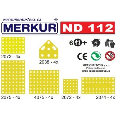 Merkur ND 112 Plastové desky velké 24ks