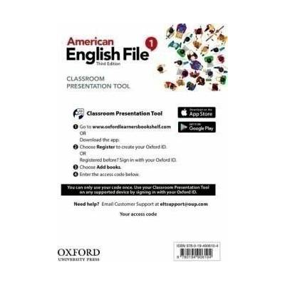 American English File Third Edition Level 1: Classroom Presentation Tool (Access Code Card)