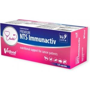 VetFood Premium NTS Diet Immunactiv Anticahectic - хранителна добавка за допълване на диетата на животни, болни от рак, 120 капсули - Полша