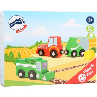 Small Foot Set barevných zemědělských strojů