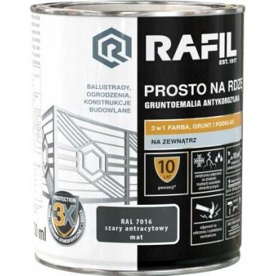 Rafil Emalie antikorozní matná 0,75 l šedá antracit RAL 7016