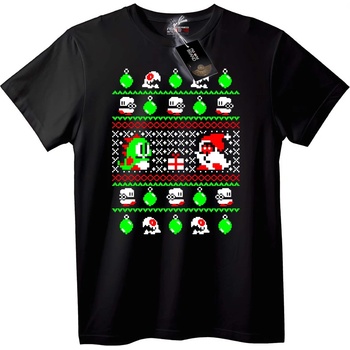 NOONEBRAND Тениска Покемон Коледен грозен пуловер - 2XL, Black