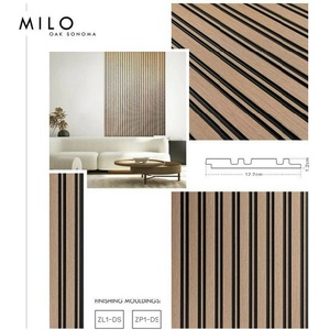 Lamelio Десен оребрена челюст на панела Lamelio Milo Sonoma дъбово покритие 2.6x270 см (ZP1-DS)