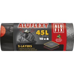 Alufix Чанта за очи alufix 45l 28 микрона алуфлексия черна 10 броя msz45aluflexyuninew (msz45aluflexyuni)