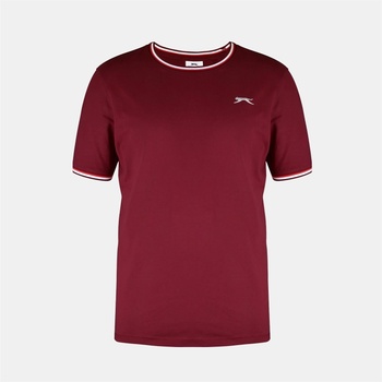 Slazenger Мъжка тениска Slazenger Slazenger Tipped T-Shirt Mens - Burgundy Marl