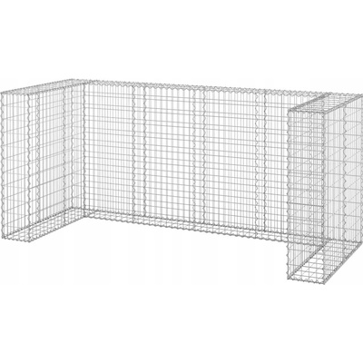 vidaXL Gabionová zástěna 254 x 100 x 110 cm pozinkovaná ocel – Zboží Dáma