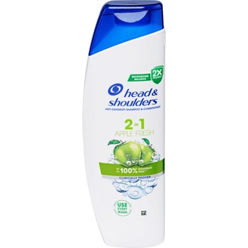 Head & Shoulders Apple Fresh 2in1 Šampon proti Lupům 330 ml. Pocit Svěžesti Vůně Jablka