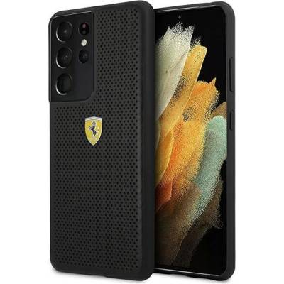 Ferrari Калъф за телефон Ferrari FESPEHCS21LBK On Track Perforated за Samsung Galaxy S21 Ultra, черен (FER000453)