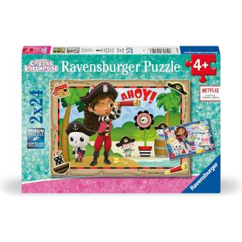 Ravensburger Пъзел Ravensburger от 2 x 24 части - Къщичката за кукли на Габи (5710)
