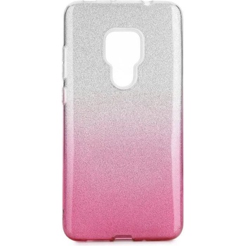 Forcell Блестящ Силиконов Калъф за HUAWEI Mate 20, FORCELL Shining Case, Сребро/Розов (5901737936684)