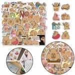 LEAN Toys Set of Capybara Paper Stickers Various Patterns 100pcs