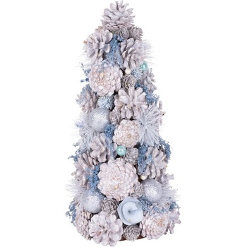 MagicHome Stromček Vianoce prírodný krémový 47 cm