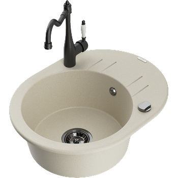 Mexen Kevin гранитна мивка с 1 отделение с отцедник и кухненска батерия (6517-69-670700-70)