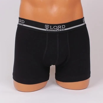 Image 1 of Черен мъжки боксер с надпис на ластика