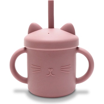 MyFRIEND СИЛИКОНОВА ЧАША С ДРЪЖКИ+СЛАМКА natural deep pink (10230660002)